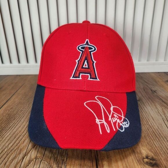 Los Angeles Angels Albert Pujols #5 Strapback Hat Cap Red Icee Stadium Giveaway - Picture 2 of 11